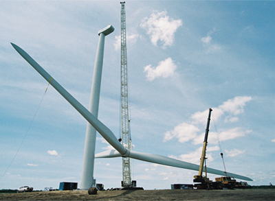 Figure 3.28 Erection of Nordex wind turbines, source Nordex