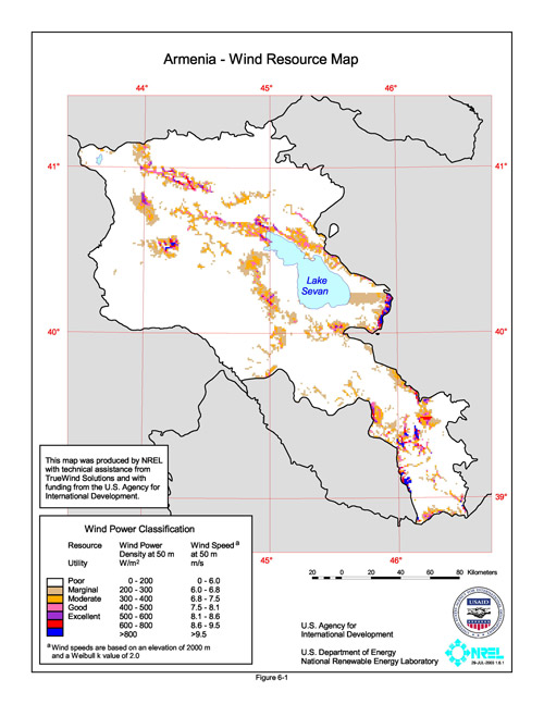 Figure A7   Armenia wind atlas from [13]
